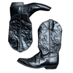 SOLD- 100% LEATHER HEELED COWBOY BOOTS